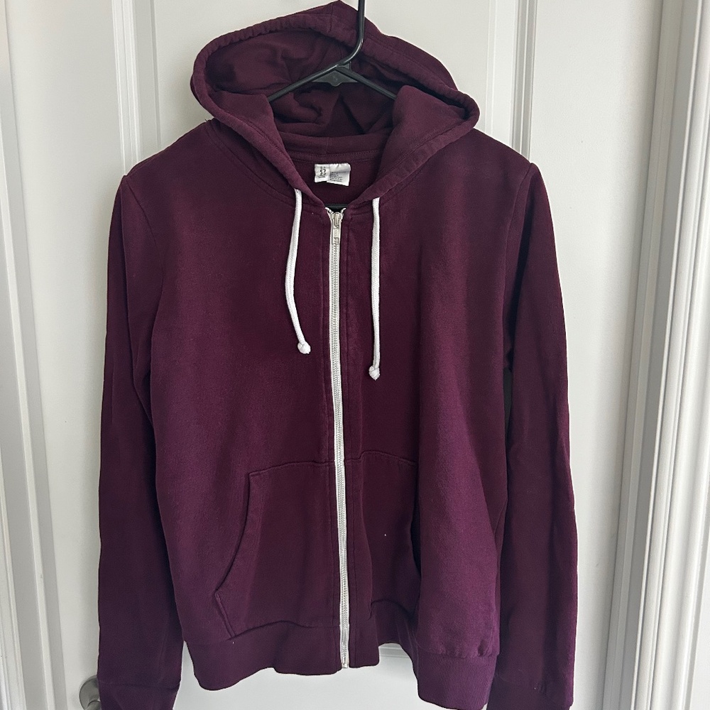 Divided Zip Up Hooded Jacket